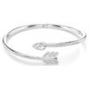 Idyllia armring med blandede slibninger, pil, hvid, rhodineret Idyllia armring med blandede slibninger, pil, hvid, rhodineret