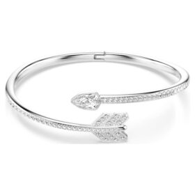 Idyllia armring med blandede slibninger, pil, hvid, rhodineret Idyllia armring med blandede slibninger, pil, hvid, rhodineret