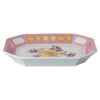 Idyllia-bakke i porcelæn, krystalprint-motiv, blomster, stor, lyserød