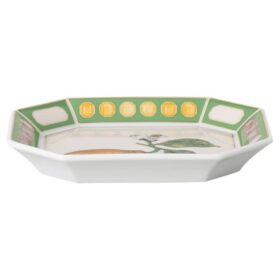 Idyllia-bakke i porcelæn, krystalprint-motiv, citron, lille, flerfarvet