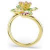 Idyllia åben ring med blandede slibninger, blomst, grøn, guldbelagt Idyllia åben ring med blandede slibninger, blomst, grøn, guldbelagt