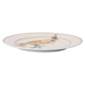Idyllia brødtallerken i porcelæn, krystalprint-motiv, kakadue, flerfarvet