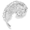 Idyllia-broche med blandede slibninger, fjer, rhodineret Idyllia-broche med blandede slibninger, fjer, rhodineret