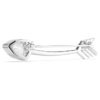 Idyllia-broche med blandede slibninger, pil, hvid, rhodineret