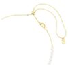 Idyllia choker med krystalperler, blandede slibninger, bi, hvid, forgyldt Idyllia choker med krystalperler, blandede slibninger, bi, hvid, forgyldt