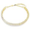 Idyllia-choker med oval slibning, hvid, guldbelagt Idyllia-choker med oval slibning, hvid, guldbelagt