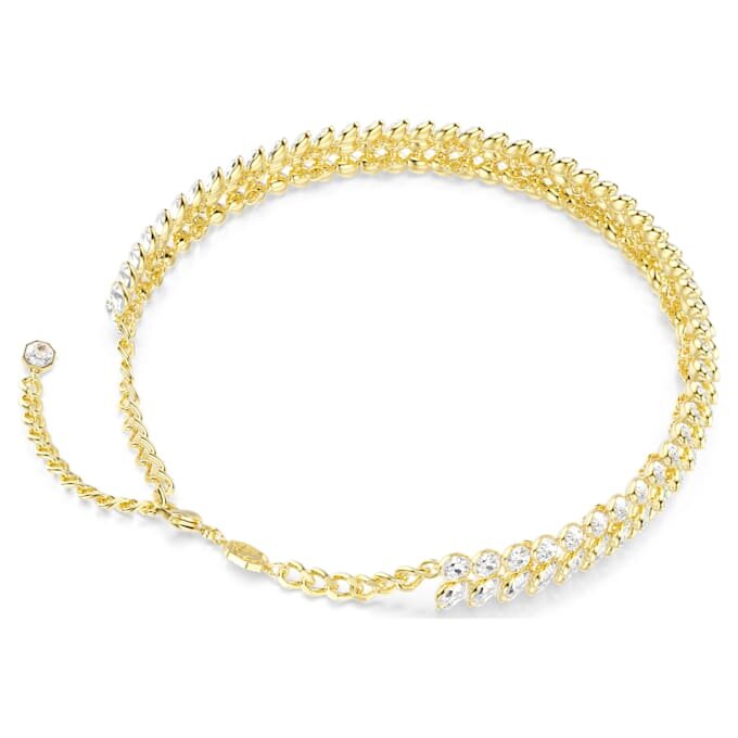 Idyllia-choker med oval slibning, hvid, guldbelagt Idyllia-choker med oval slibning, hvid, guldbelagt