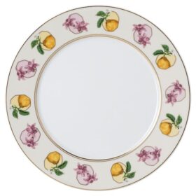 Idyllia desserttallerken i porcelæn, krystalprint-motiv, Lily Citron, flerfarvet