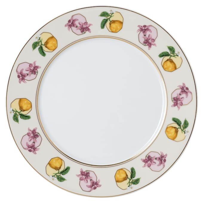 Idyllia desserttallerken i porcelæn, krystalprint-motiv, Lily Citron, flerfarvet Idyllia desserttallerken i porcelæn, krystalprint-motiv, Lily Citron, flerfarvet