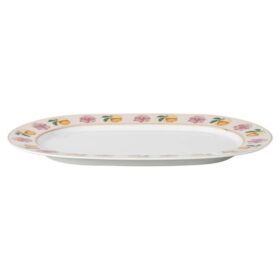 Idyllia-fad i porcelæn, krystalprint-motiv, Lily Citron, lille, flerfarvet