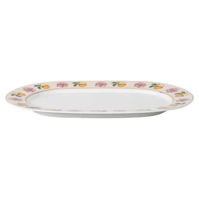 Idyllia-fad i porcelæn, krystalprint-motiv, Lily Citron, lille, flerfarvet Idyllia-fad i porcelæn, krystalprint-motiv, Lily Citron, lille, flerfarvet