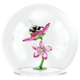 Idyllia-glaskugle med bi og blomster