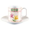 Idyllia kaffekop med underkop i porcelæn, krystalprint-motiv, blomster, flerfarvet Idyllia kaffekop med underkop i porcelæn, krystalprint-motiv, blomster, flerfarvet