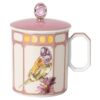 Idyllia-krus i porcelæn, krystalprint-motiv, finker, lyserød Idyllia-krus i porcelæn, krystalprint-motiv, finker, lyserød