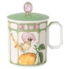 Idyllia-krus i porcelæn, krystalprint-motiv, fluesnapper, grøn Idyllia-krus i porcelæn, krystalprint-motiv, fluesnapper, grøn