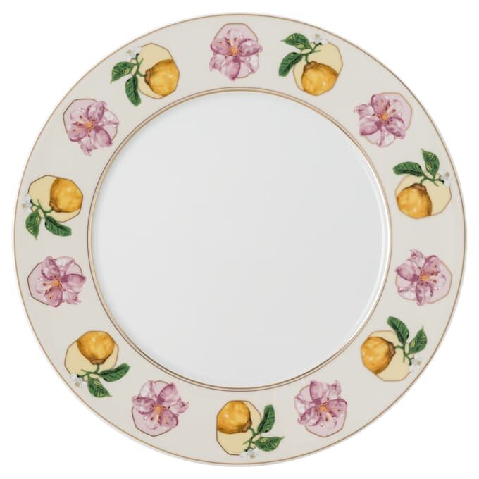 Idyllia middagstallerken i porcelæn, krystalprint-motiv, Lily Citron, flerfarvet Idyllia middagstallerken i porcelæn, krystalprint-motiv, Lily Citron, flerfarvet