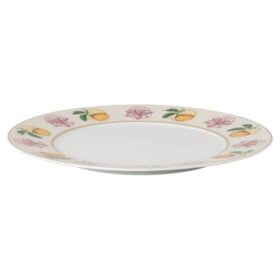 Idyllia middagstallerken i porcelæn, krystalprint-motiv, Lily Citron, flerfarvet