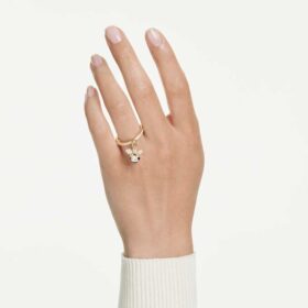 Idyllia-motivring med blandede slibninger, bi, flerfarvet, forgyldt Idyllia-motivring med blandede slibninger, bi, flerfarvet, forgyldt
