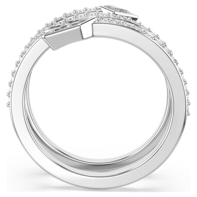 Idyllia-motivring med blandede slibninger, pil, hvid, rhodineret Idyllia-motivring med blandede slibninger, pil, hvid, rhodineret