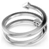 Idyllia-motivring med blandede slibninger, pil, hvid, rhodineret Idyllia-motivring med blandede slibninger, pil, hvid, rhodineret