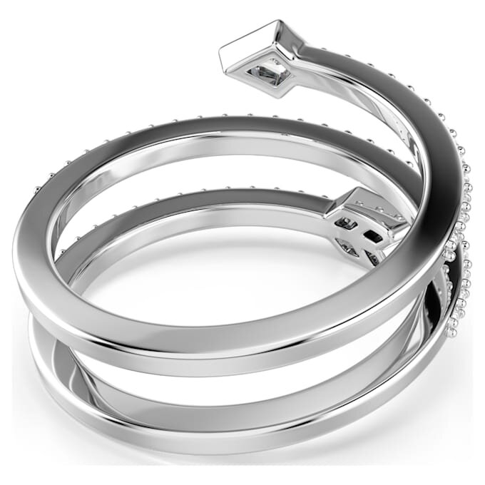 Idyllia-motivring med blandede slibninger, pil, hvid, rhodineret Idyllia-motivring med blandede slibninger, pil, hvid, rhodineret
