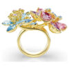 Idyllia-ring med blandede slibninger, blomst, flerfarvet, forgyldt Idyllia-ring med blandede slibninger, blomst, flerfarvet, forgyldt