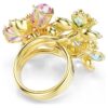 Idyllia-ring med blandede slibninger, blomst, flerfarvet, forgyldt Idyllia-ring med blandede slibninger, blomst, flerfarvet, forgyldt