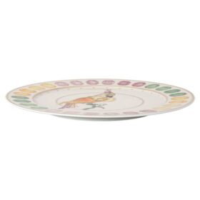 Idyllia serveringsplade i porcelæn, krystalprint-motiv, kakadue, flerfarvet