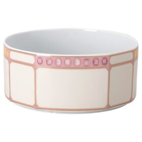 Idyllia-skål i porcelæn, krystalprint-motiv, citron, lille, flerfarvet