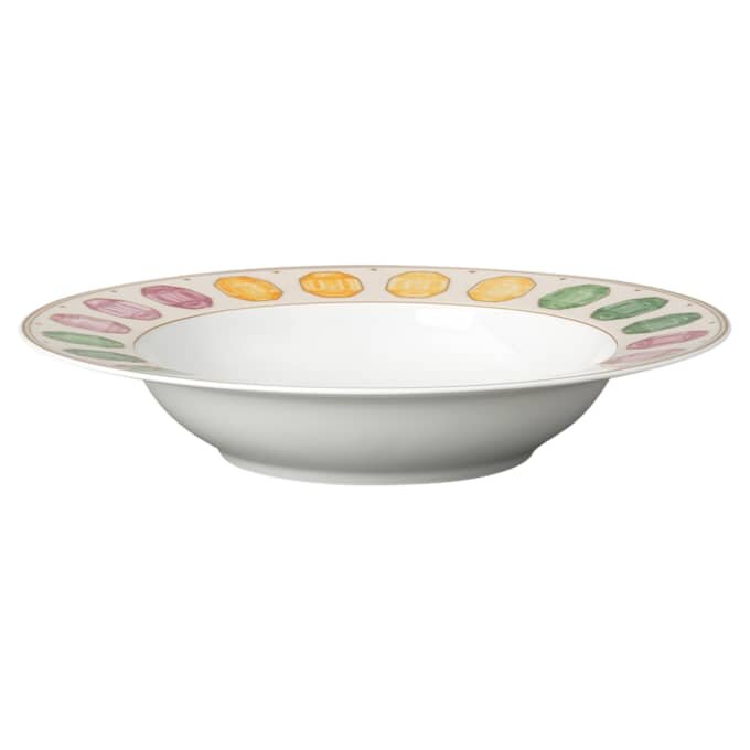 Idyllia suppetallerken af porcelæn, krystalprint-motiv, ædelsten, flerfarvet Idyllia suppetallerken af porcelæn, krystalprint-motiv, ædelsten, flerfarvet