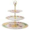 Idyllia éTagèRe-porcelæn, krystalprint-motiv, flerfarvet Idyllia éTagèRe-porcelæn, krystalprint-motiv, flerfarvet