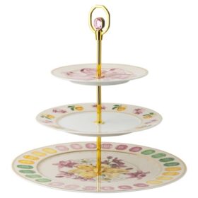 Idyllia éTagèRe-porcelæn, krystalprint-motiv, flerfarvet