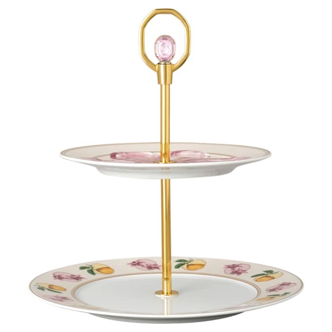 Idyllia éTagèRe-porcelæn, krystalprint-motiv, Lily Citron, lille, flerfarvet Idyllia éTagèRe-porcelæn, krystalprint-motiv, Lily Citron, lille, flerfarvet
