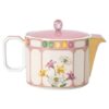 Idyllia-tekande i porcelæn, krystalprint-motiv, fluesnapper, lille, flerfarvet