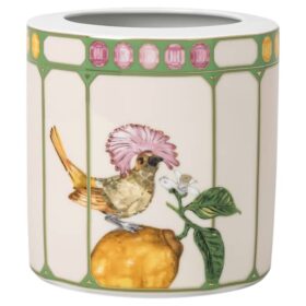 Idyllia-vase i porcelæn, krystalprint-motiv, fluesnapper, mellemstor, flerfarvet Idyllia-vase i porcelæn, krystalprint-motiv, fluesnapper, mellemstor, flerfarvet