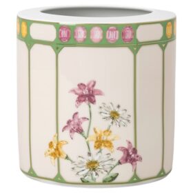 Idyllia-vase i porcelæn, krystalprint-motiv, fluesnapper, mellemstor, flerfarvet Idyllia-vase i porcelæn, krystalprint-motiv, fluesnapper, mellemstor, flerfarvet