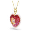 Idyllia-vedhæng med blandede slibninger, hjerte, lyserød, forgyldt Idyllia-vedhæng med blandede slibninger, hjerte, lyserød, forgyldt