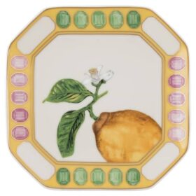 Idyllia Vide Poche Porcelæn, Krystalprint-motiv, Citron, Gul