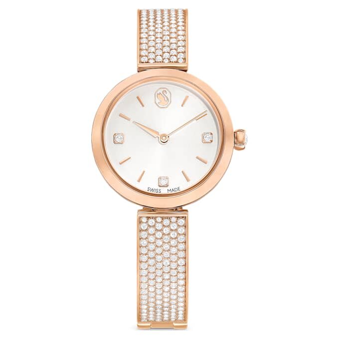 Illumina-ur, fremstillet i Schweiz, metalarmbånd, rosaguldfarvet, rosaguldfarvet finish Illumina-ur, fremstillet i Schweiz, metalarmbånd, rosaguldfarvet, rosaguldfarvet finish