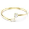 Imber-armring med blandede slibninger, hvid, guldbelagt Imber-armring med blandede slibninger, hvid, guldbelagt