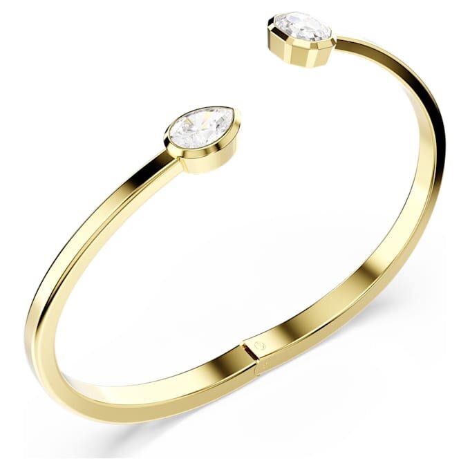 Imber-armring med blandede slibninger, hvid, guldbelagt Imber-armring med blandede slibninger, hvid, guldbelagt