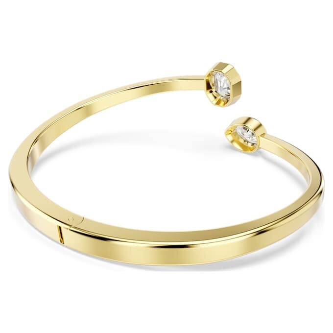 Imber-armring med blandede slibninger, hvid, guldbelagt Imber-armring med blandede slibninger, hvid, guldbelagt