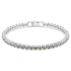 Imber Emily tennisarmbånd med runde krystaller, sort, rhodiumbelagt Imber Emily tennisarmbånd med runde krystaller, sort, rhodiumbelagt