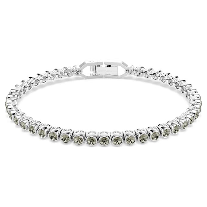 Imber Emily tennisarmbånd med runde krystaller, sort, rhodiumbelagt Imber Emily tennisarmbånd med runde krystaller, sort, rhodiumbelagt