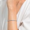 Imber Emily tennisarmbånd, rundslibede, hvide, rhodiumbelagte Imber Emily tennisarmbånd, rundslibede, hvide, rhodiumbelagte