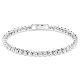 Imber Emily tennisarmbånd, rundslibede, hvide, rhodiumbelagte Imber Emily tennisarmbånd, rundslibede, hvide, rhodiumbelagte