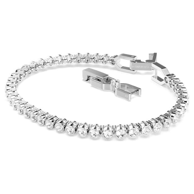 Imber Emily tennisarmbånd, rundslibede, hvide, rhodiumbelagte Imber Emily tennisarmbånd, rundslibede, hvide, rhodiumbelagte