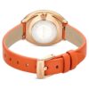 Imber Oval-ur, Swiss Made, læderrem, orange, rosaguld-farvet finish Imber Oval-ur, Swiss Made, læderrem, orange, rosaguld-farvet finish