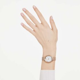 Imber Oval ur, Swiss Made, metalarmbånd, guldfarvet, rosaguld-finish
