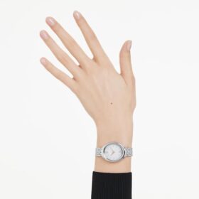 Imber Oval ur, Swiss Made, metalarmbånd, sølvfarvet, rustfrit stål
